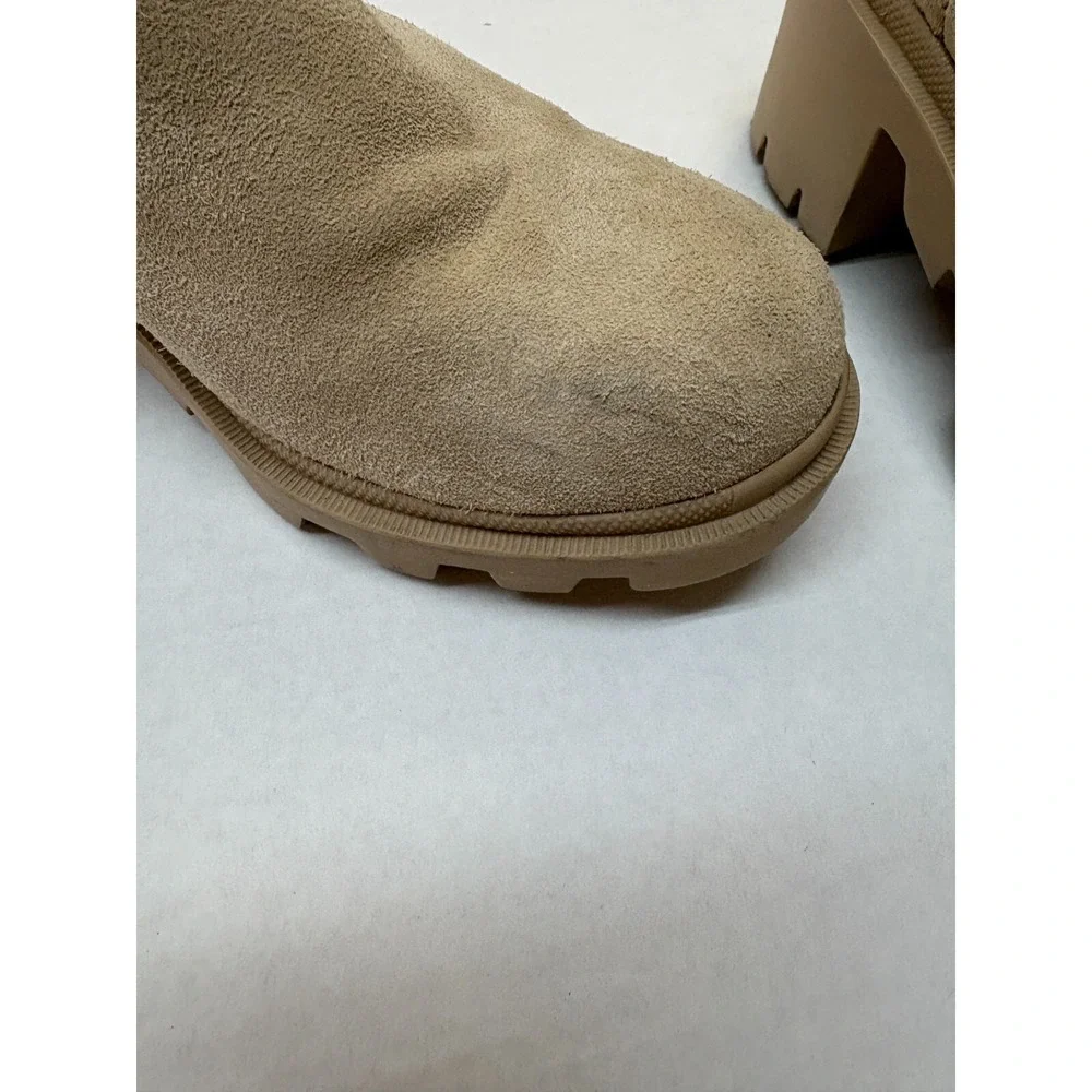 Steve Madden Boots Women's size 9M Tan Suede‎ Lug Sole Sand